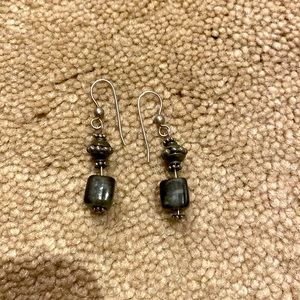 Gray beaded earrings